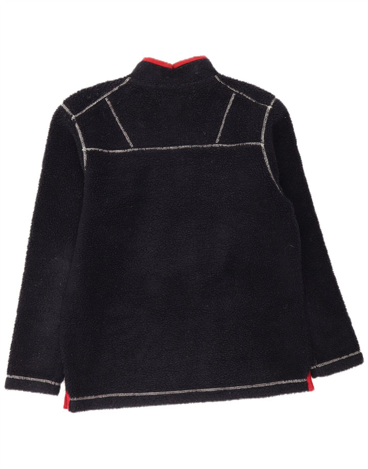JOULES Maglione in pile da uomo con collo con zip, grande poliestere nero