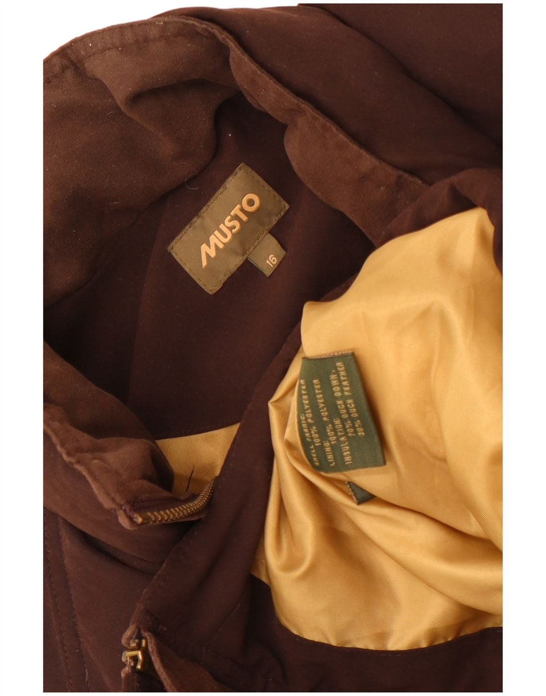 Gilet imbottito da donna Musto UK 16 grande poliestere marrone