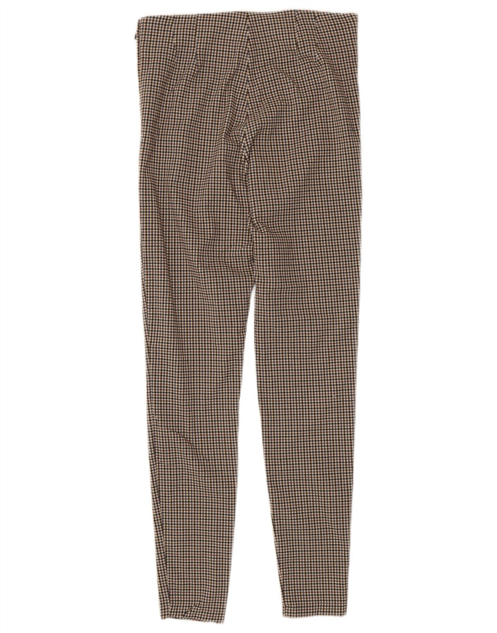 Pantaloni skinny da donna Zara medi W28 L28 a quadretti marroni