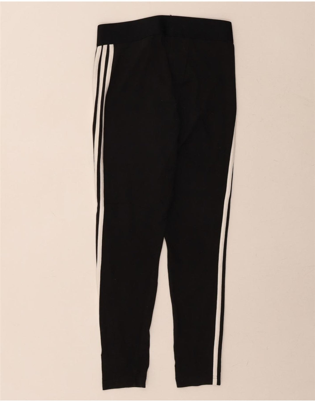 ADIDAS Womens Leggings UK 12/14 Medium  Black Cotton Vintage Adidas and Second-Hand Adidas from Messina Hembry 