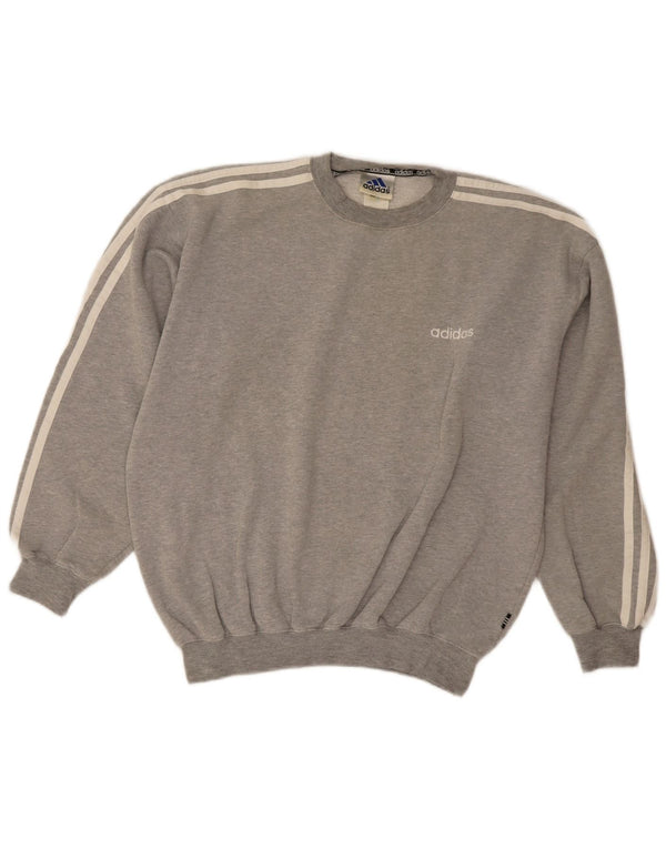 Felpa Maglione Adidas Uomo UK 40/42 Grigio Medio