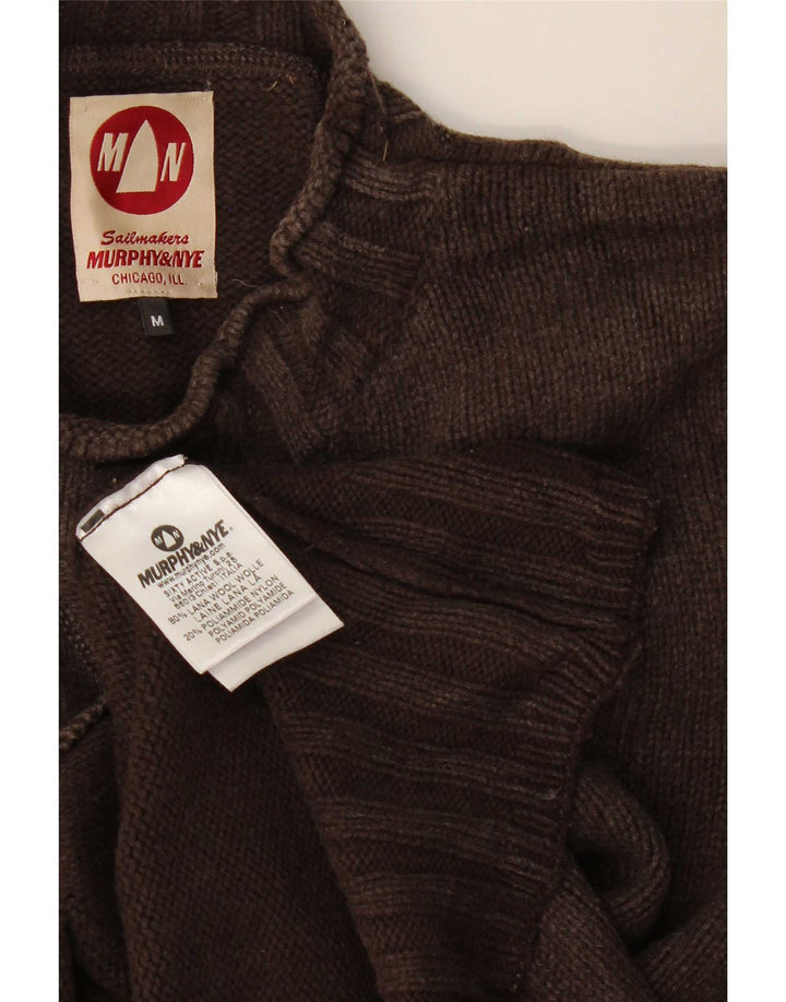 Murphy & Nye Maglione da uomo con collo alto in lana marrone medio