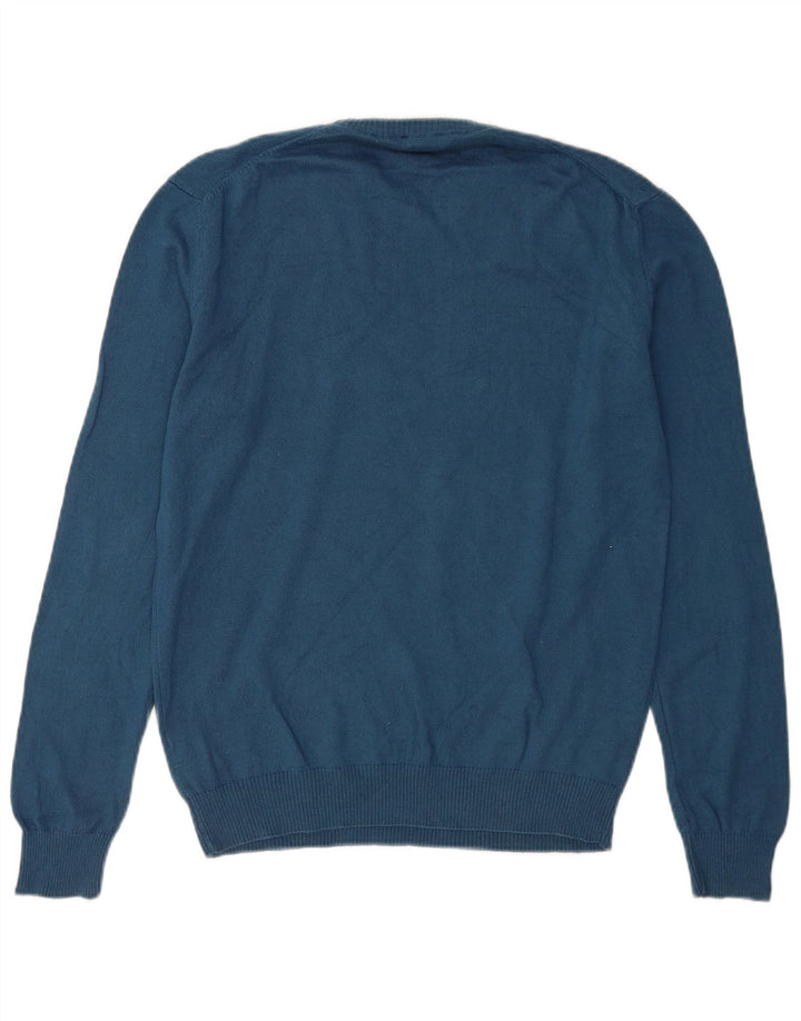 Polo Assn. degli Stati Uniti Maglione da uomo girocollo in cotone blu medio