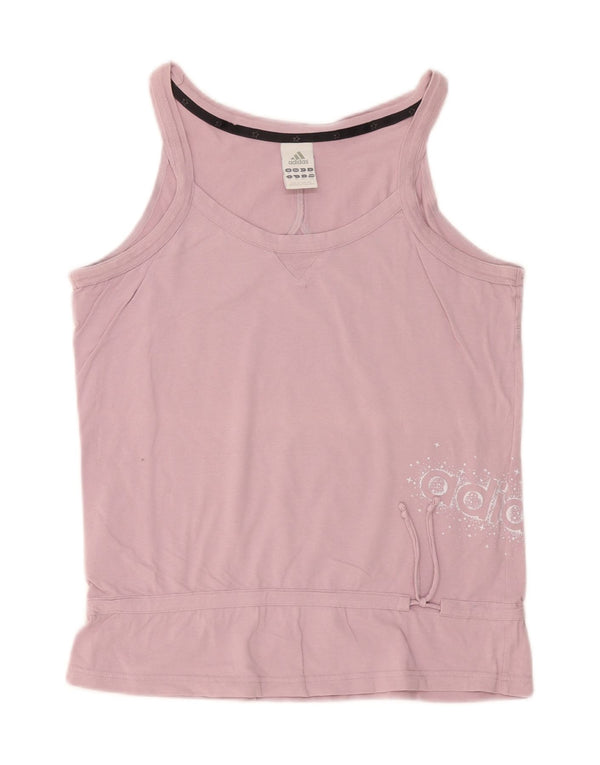 Canottiera grafica da donna Adidas UK 18 XL cotone viola