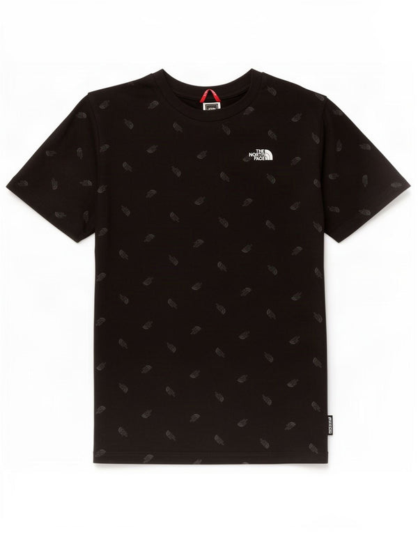 The North Face Boys Graphic T-Shirt Top 14-15 Years XL Black Cotton
