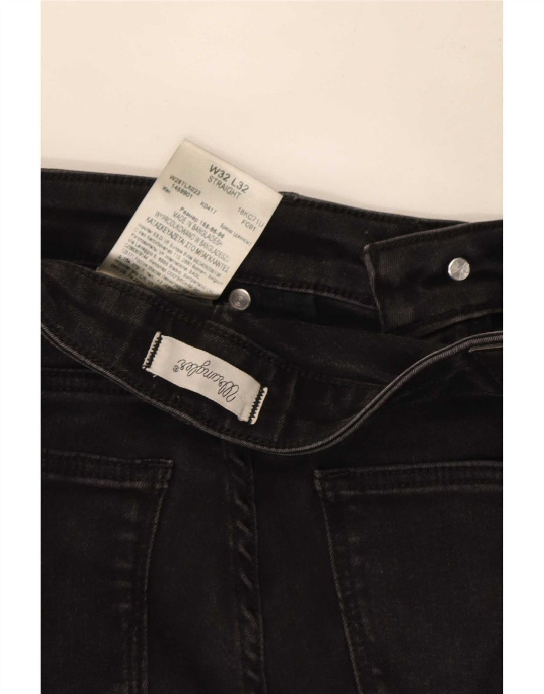 Jeans dritti da donna Wrangler W32 L32 cotone nero