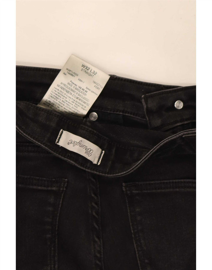 Jeans dritti da donna Wrangler W32 L32 cotone nero
