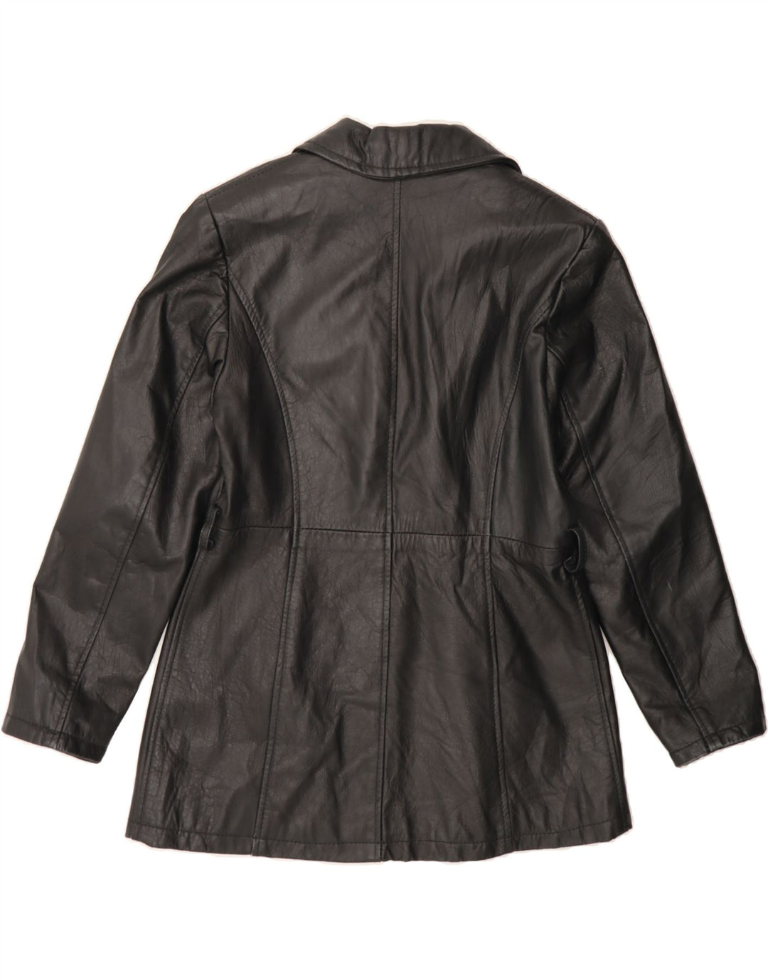 VINTAGE Womens Leather Jacket UK 16 Large Black Leather Vintage Vintage and Second-Hand Vintage from Messina Hembry 