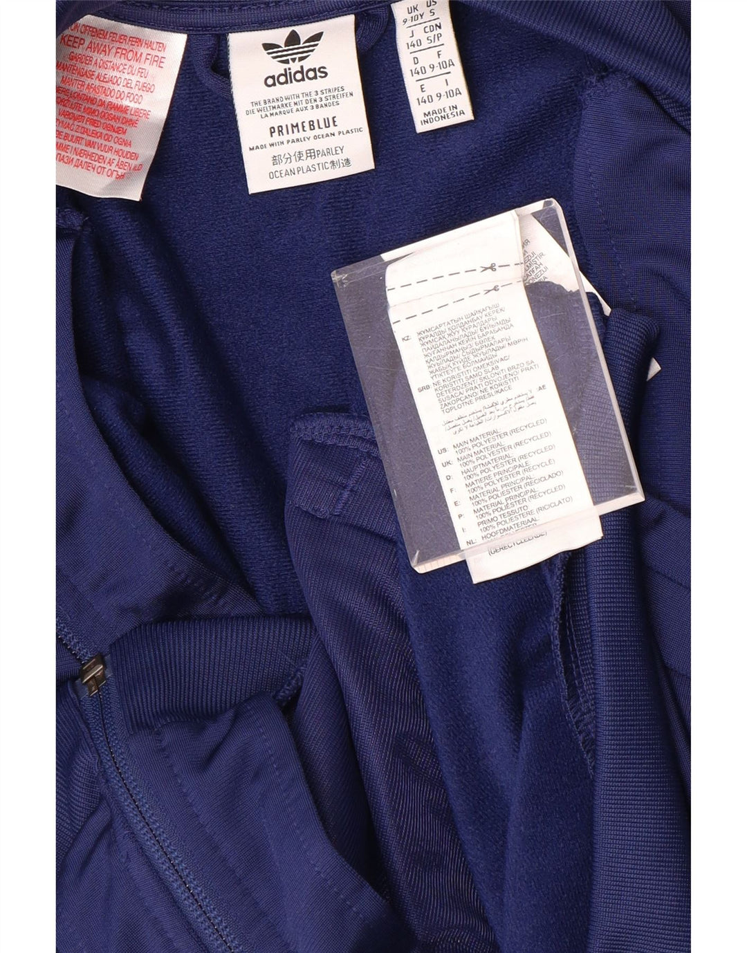 Giacca da ginnastica ADIDAS Prime Blue Graphic per ragazze 9-10 anni blu navy