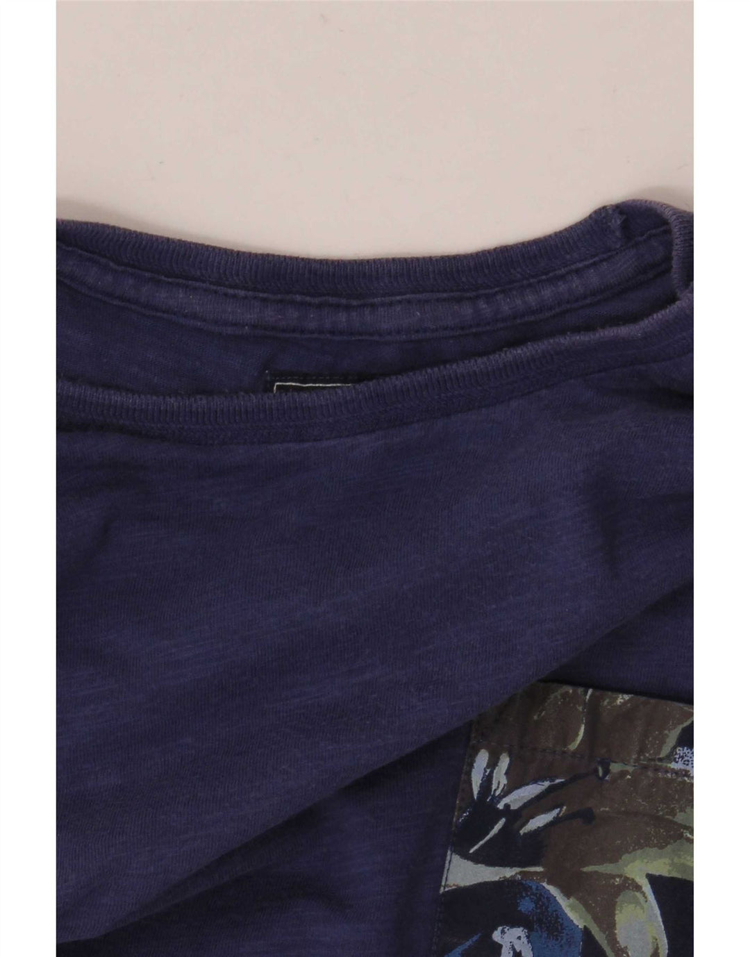 T-shirt da uomo Woolrich Top in cotone blu medio