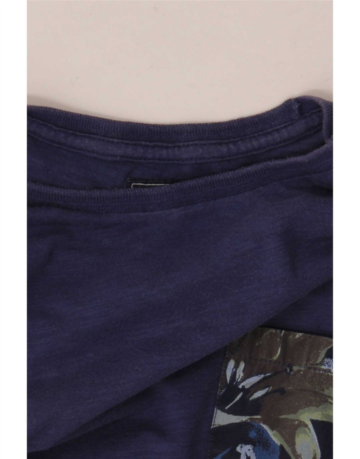 T-shirt da uomo Woolrich Top in cotone blu medio