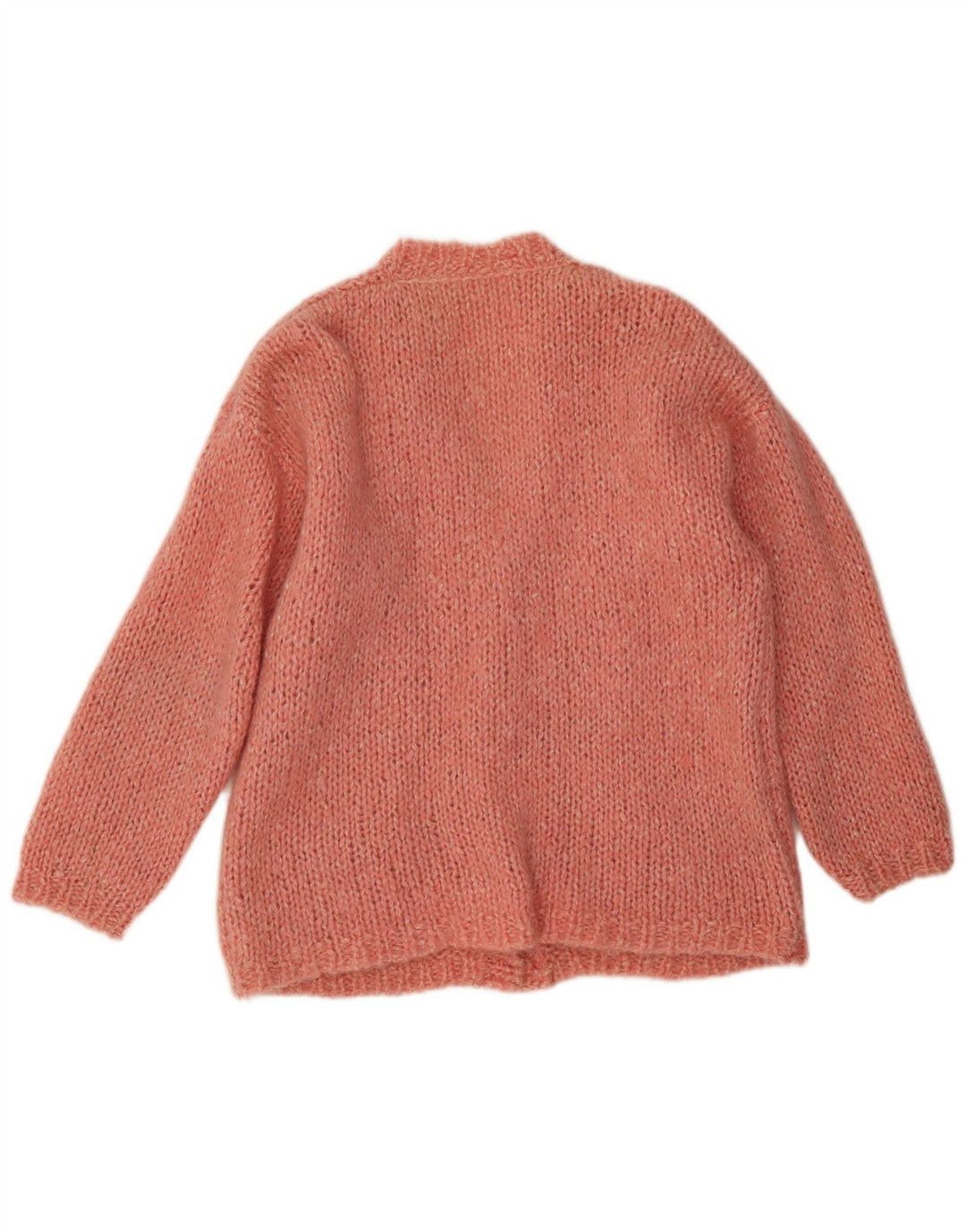Maglione cardigan vintage da donna XL rosa