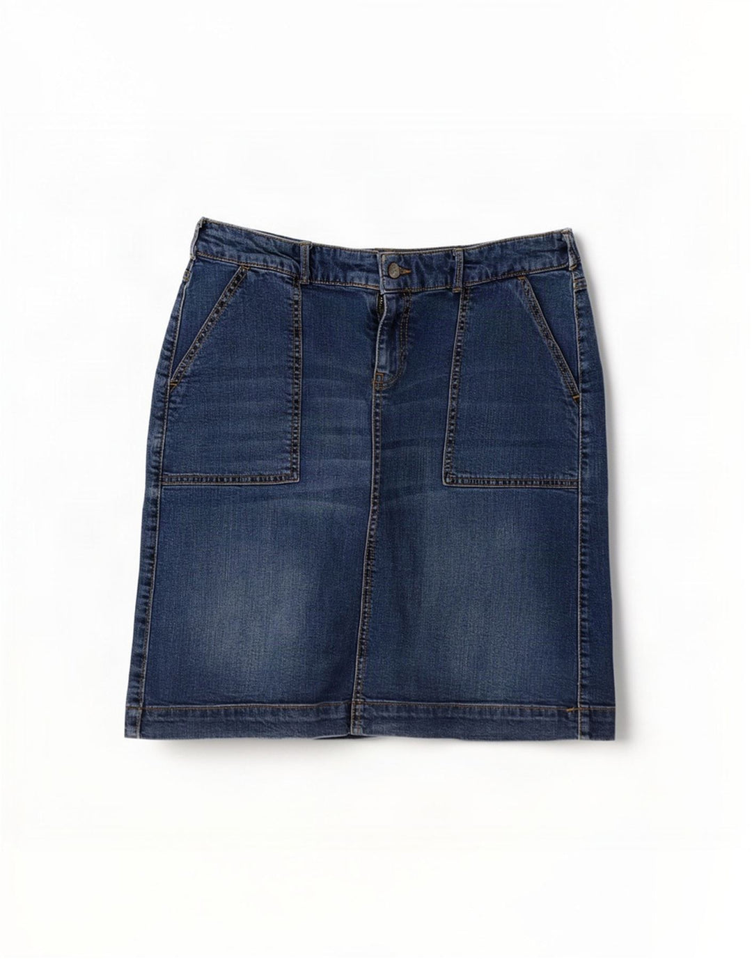 Gonna in denim da donna White Stuff US 12 Medium W32 Cotone blu