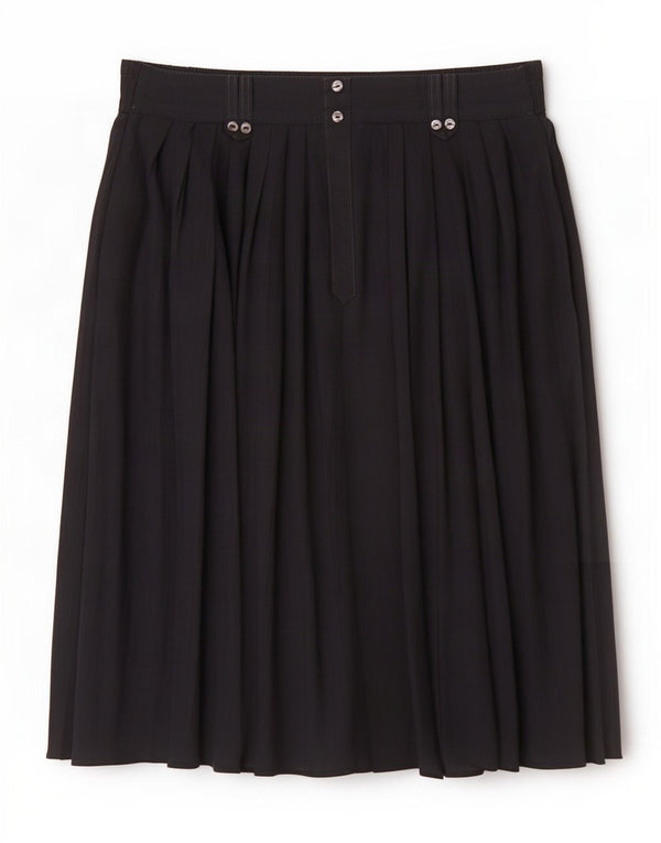St Michael Womens Pleated Skirt UK 14 Large W32 Black Viscose