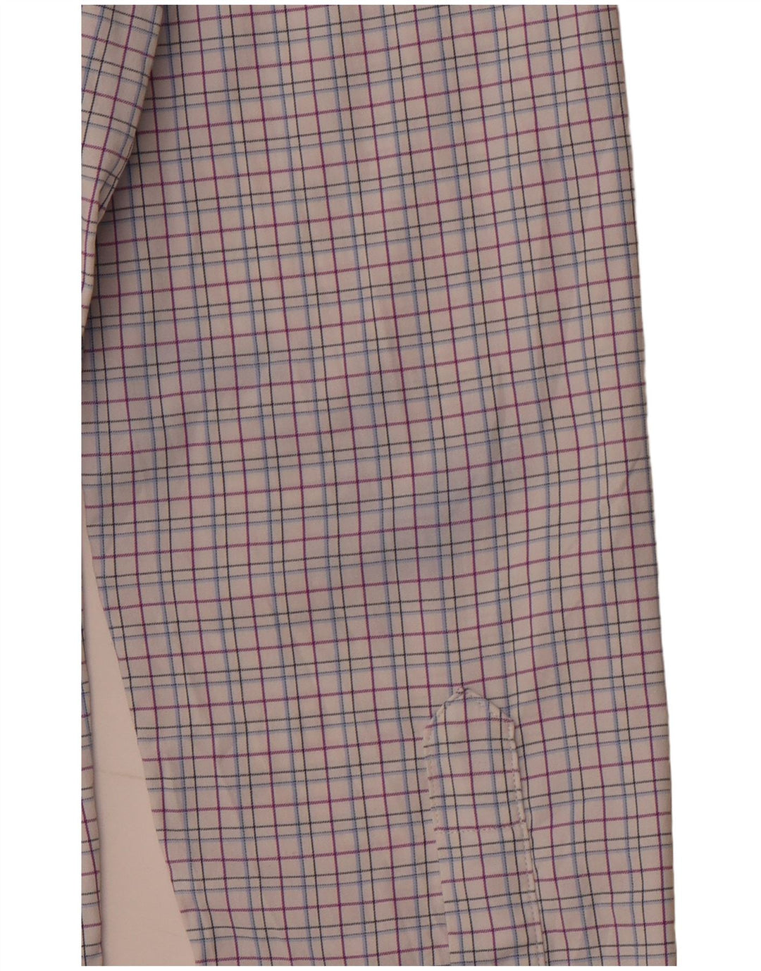 BONOBOS Camicia da uomo slim fit taglia 15 1/2 nylon a quadri rosa medio