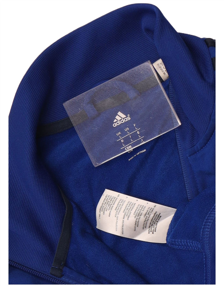 Giacca da ginnastica da uomo Adidas grande in poliestere blu