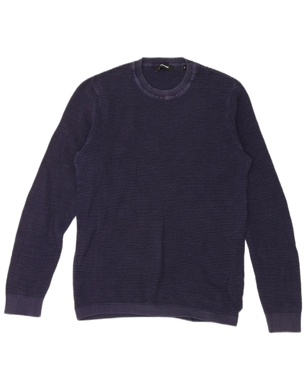 Maglione maglione girocollo da uomo Jack & Jones piccolo gessato blu navy