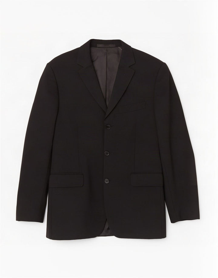 Giacca blazer a 3 bottoni da uomo Marks & Spencer UK 38 lana nera media