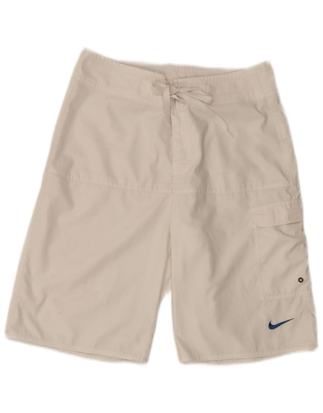 Pantaloncini da bagno Nike da uomo piccoli in poliestere bianco
