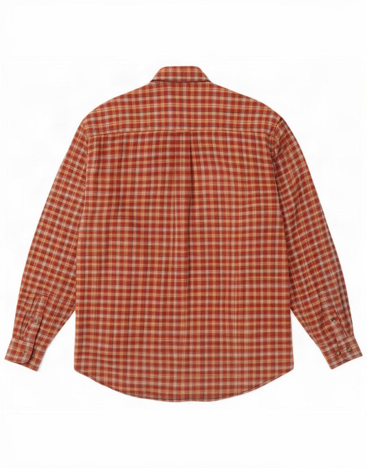 Camicia da uomo in flanella Pierre Cardin a quadri rossi medi