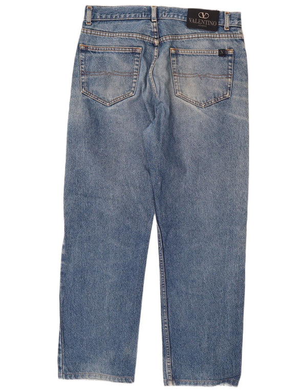 VALENTINO Jeans Dritti Uomo W34 L29 Cotone Blu