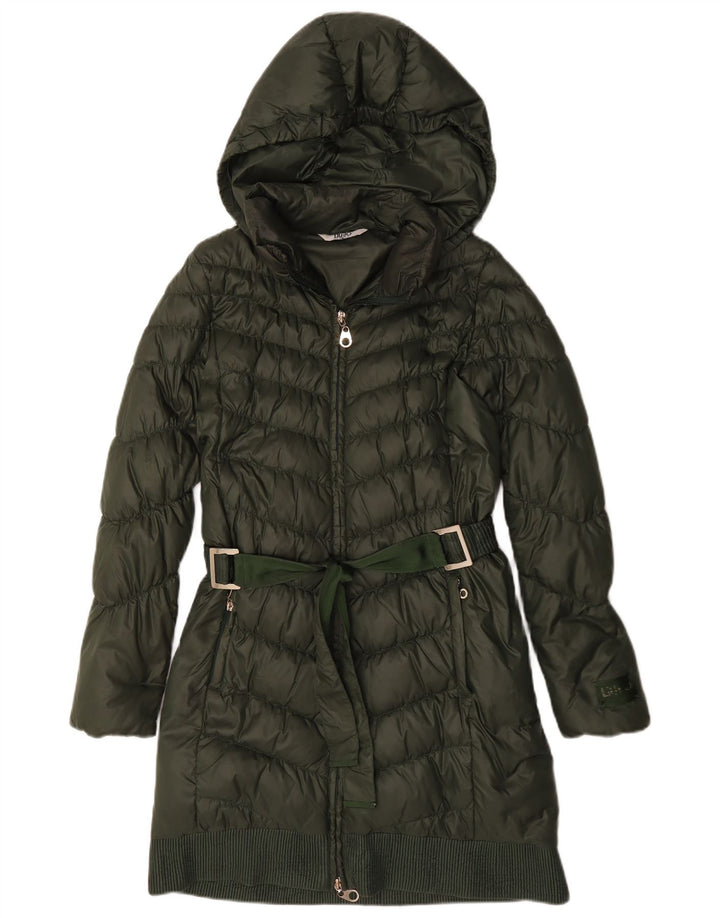 Piumino Donna Liu Jo con Cappuccio IT 40 Small Verde Poliammide