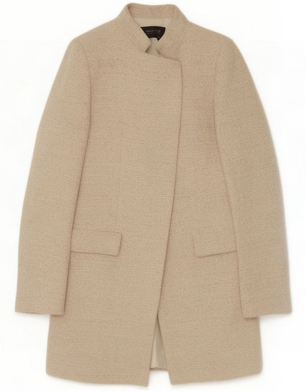 Cappotto da donna Zara UK 12 Cotone screziato beige medio