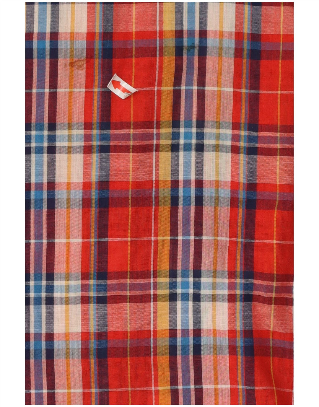 Camicia vintage per ragazze 11-12 anni in poliestere scozzese rosso