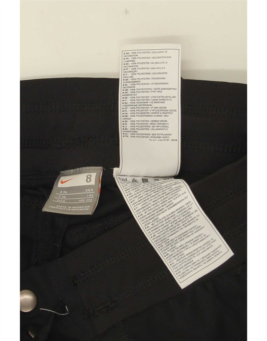 Pantaloni cargo Nike Capri da donna UK 8 Small W28 L20 poliestere nero