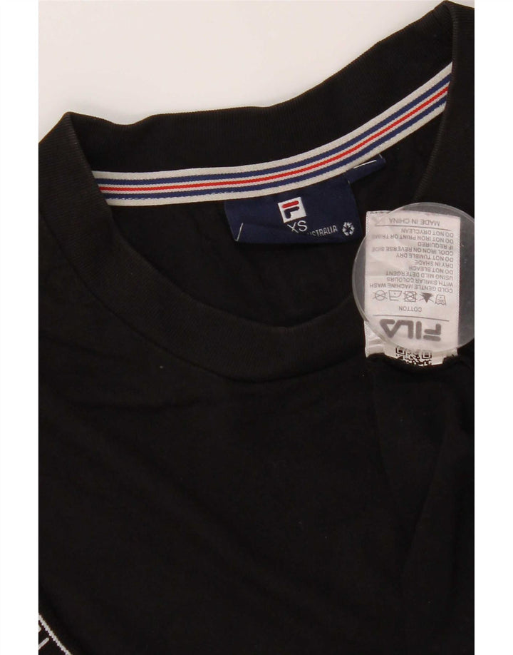 T-shirt grafica da uomo Fila Top XS in cotone nero