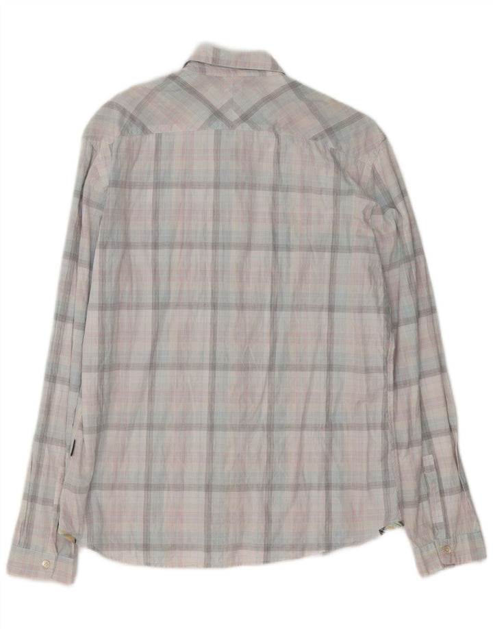 Camicia da uomo Classic Fit Paul Smith, cotone a quadri multicolore medio