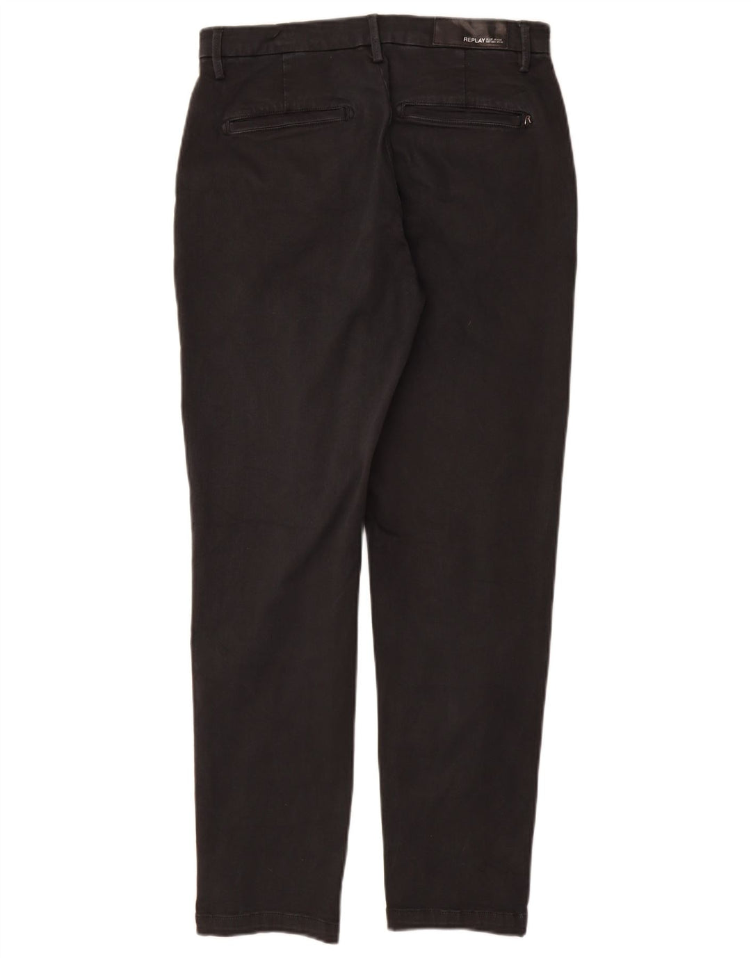REPLAY Pantaloni chino da donna vestibilità regolare W31 L29 cotone nero