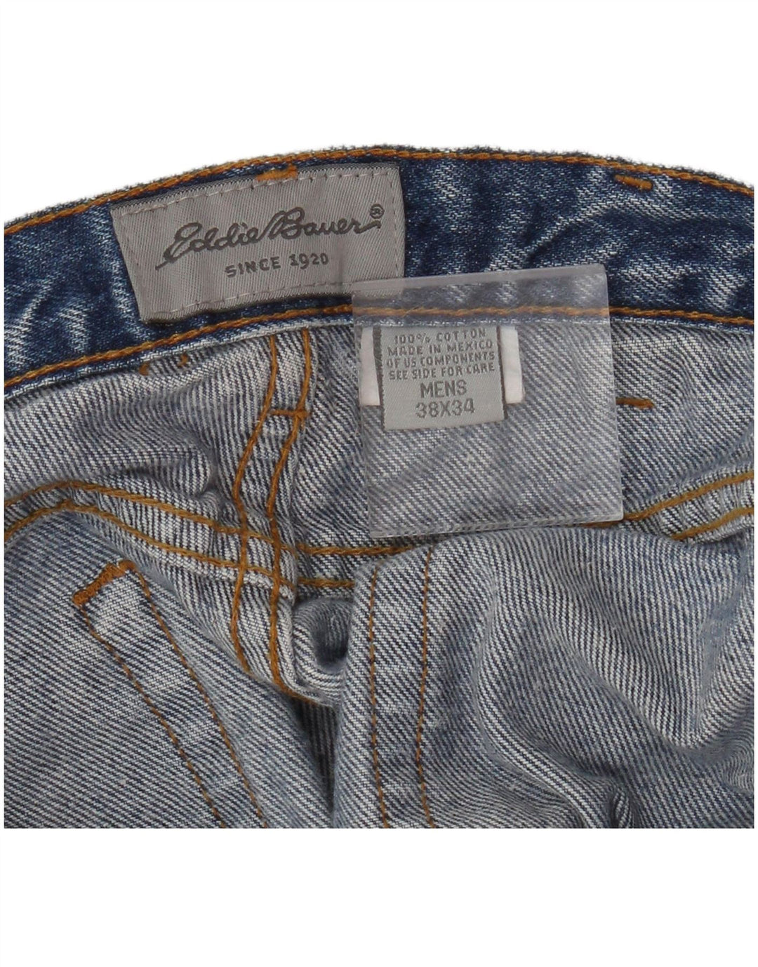 Jeans affusolati da uomo Eddie Bauer W38 L34 cotone blu