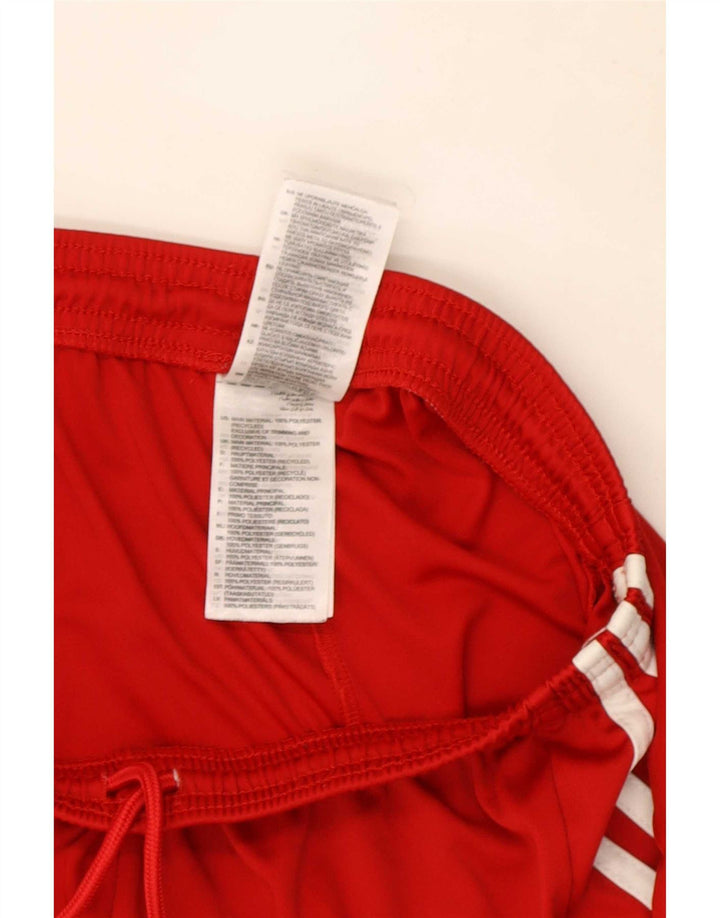 Pantaloncini sportivi Adidas Climalite da uomo in poliestere rosso medio