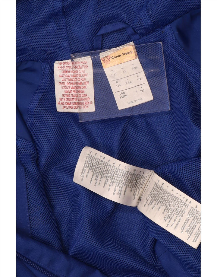 Giacca antipioggia con cappuccio Adidas Leinster Rugby da ragazzo 7-8 anni in poliestere blu