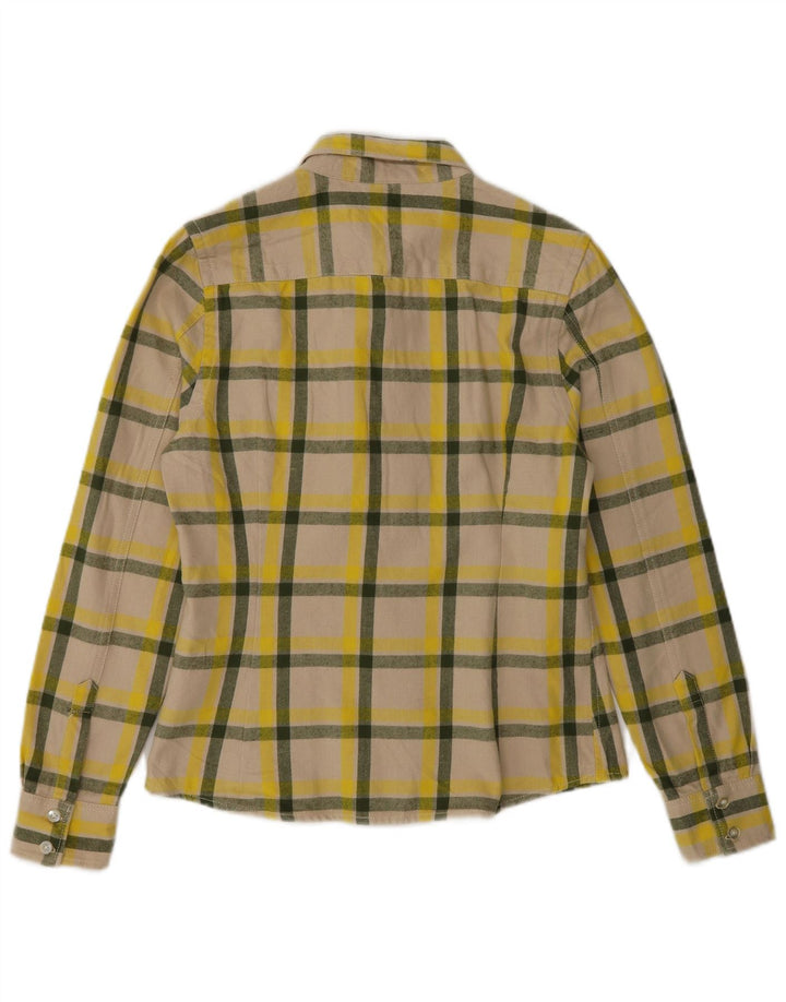 Camicia in flanella da donna Wezc UK 10 piccolo cotone a quadri multicolore