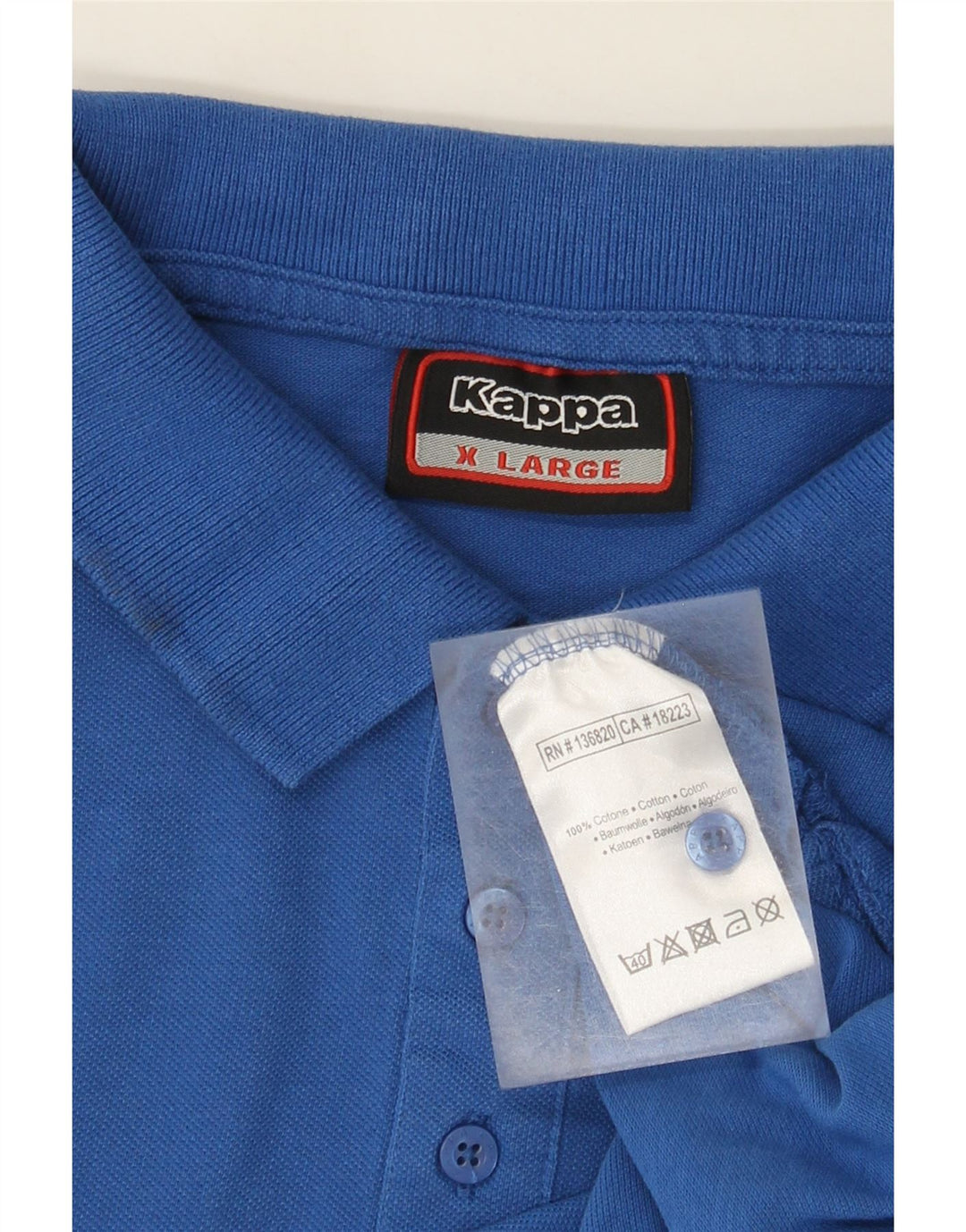 Polo Kappa Uomo XL Cotone Blu
