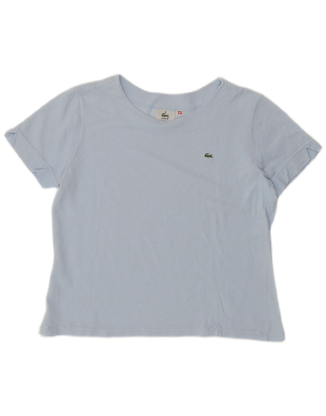 T-shirt corta da donna Lacoste taglia 42 grande in cotone blu