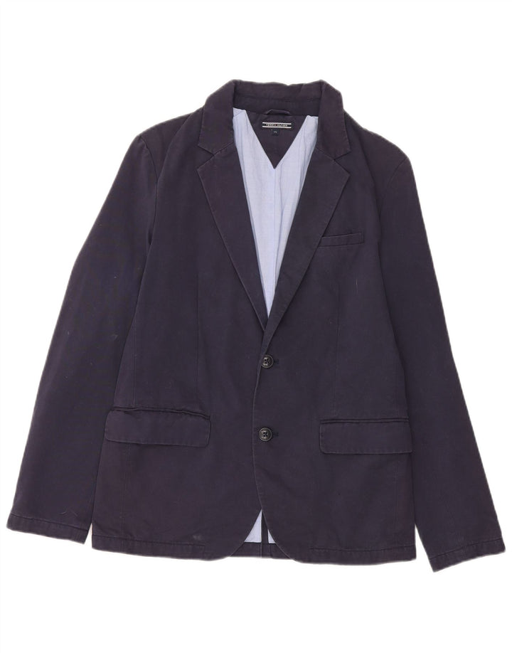 Giacca blazer a 2 bottoni Tommy Hilfiger per ragazzi 15-16 anni in cotone blu navy
