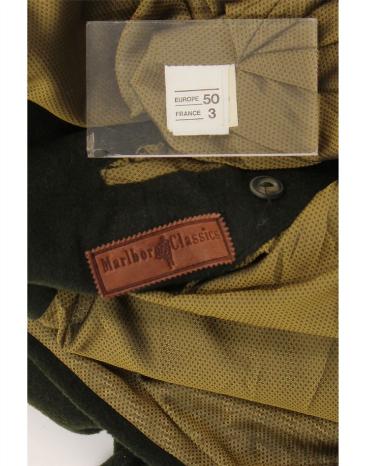 MARLBORO CLASSICS Giacca blazer da uomo a 2 bottoni EU 50 Large Green Wool