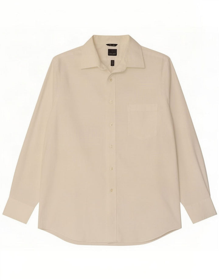 Chaps Camicia da uomo taglia 16 1/2 Large White Cotton