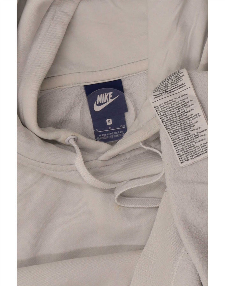 Felpa con cappuccio da uomo Nike Small in cotone bianco