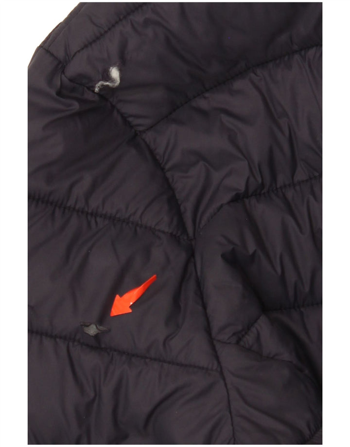 CREW CLOTHING Giacca imbottita da donna UK 16 Large in nylon blu navy