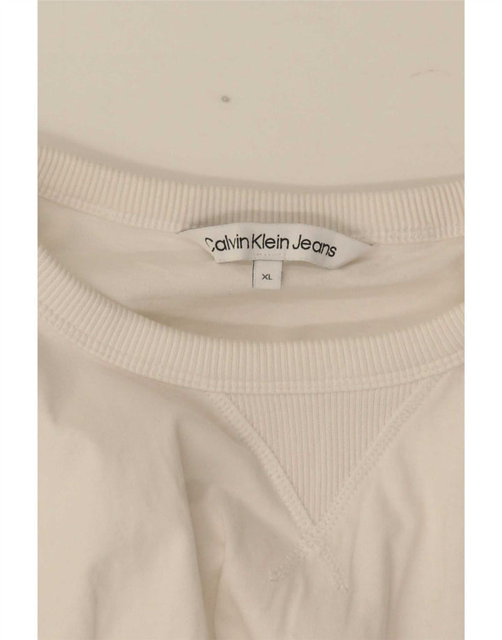 Maglietta da uomo Calvin Klein Jeans Top XL Bianca
