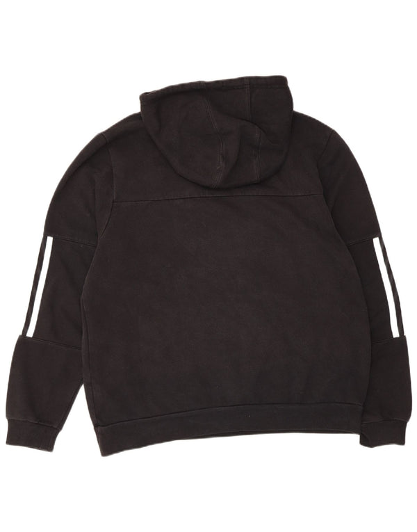 Felpa con cappuccio oversize da donna Adidas UK 4/6 XS cotone nero