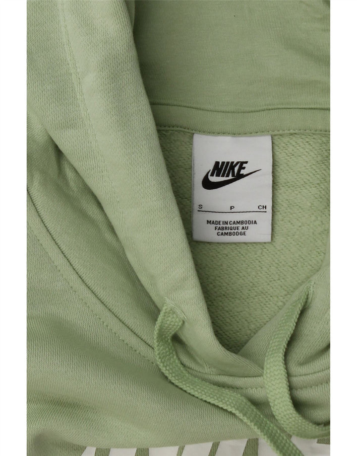 NIKE Womens Graphic Oversized Hoodie Jumper UK 10 Small Green Vintage Nike and Second-Hand Nike from Messina Hembry 