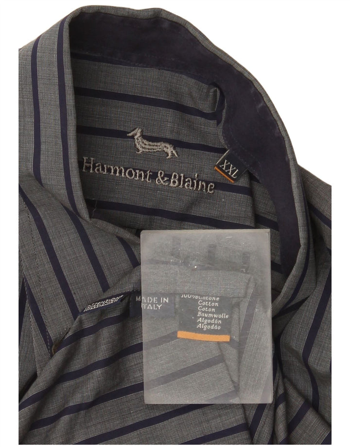 Camicia da uomo Harmont & Blaine 2XL cotone a righe grigie