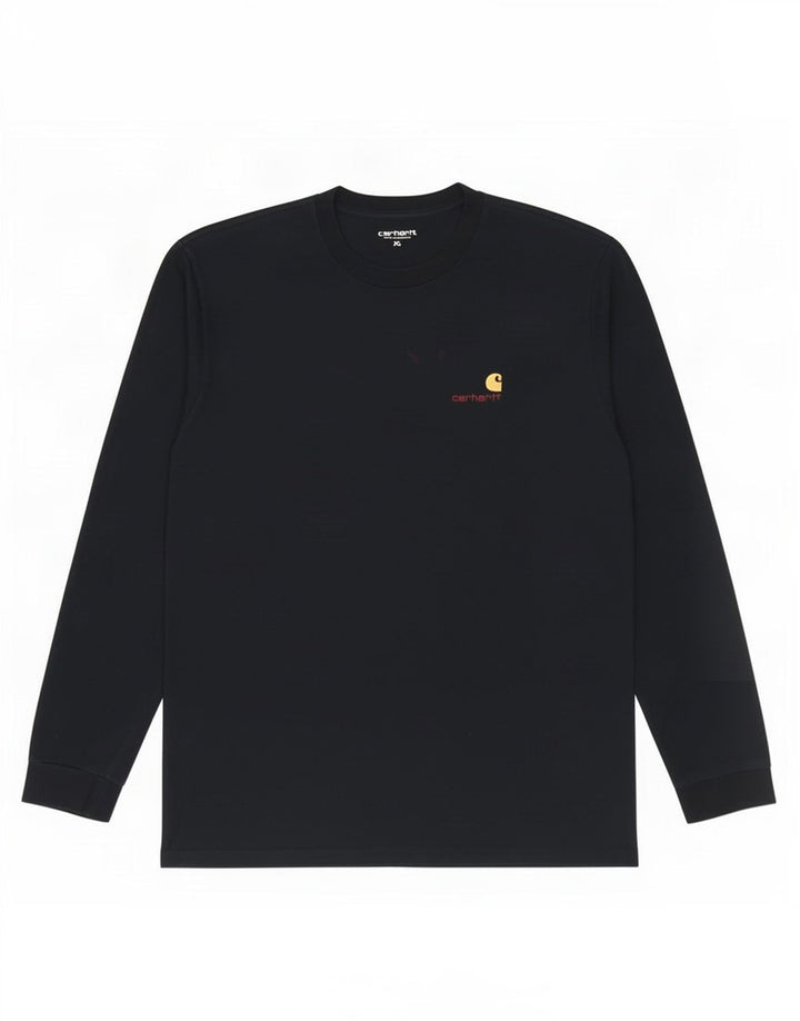 Top Carhartt da uomo a maniche lunghe XL in cotone blu navy