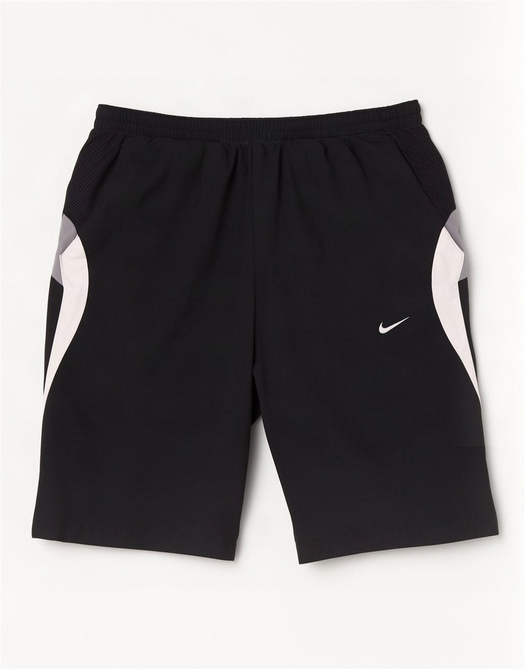 Pantaloncini sportivi Nike da uomo piccoli in poliestere color block nero