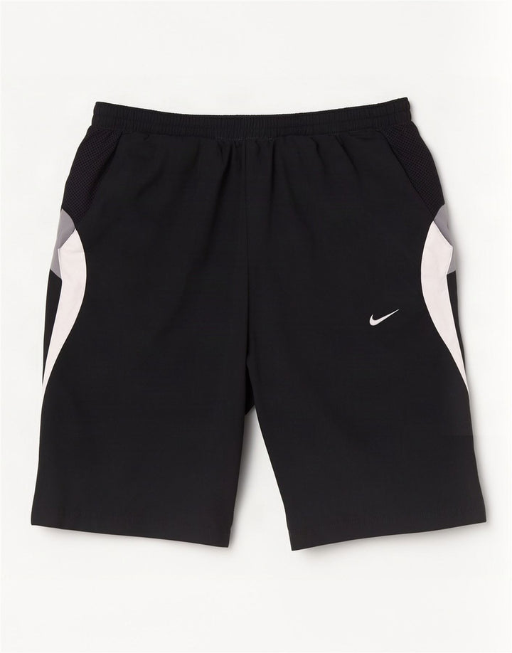 Pantaloncini sportivi Nike da uomo piccoli in poliestere color block nero